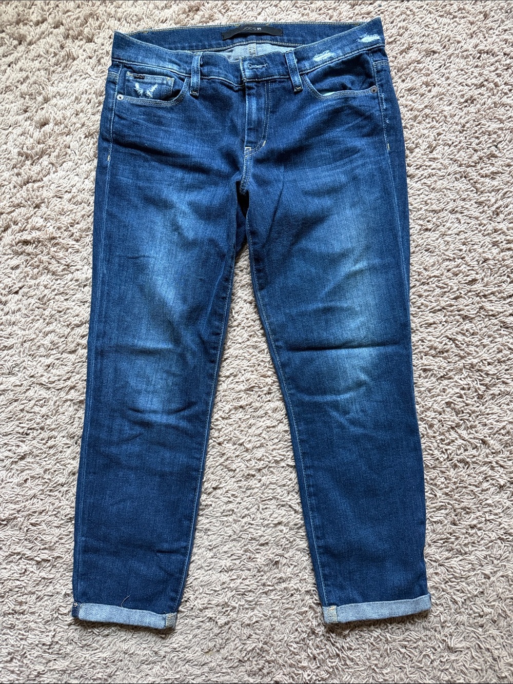 Joe's Jeans Dark Blue Cropped Slim Ankle Jeans